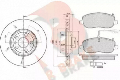 R BRAKE 3r15534678 -  